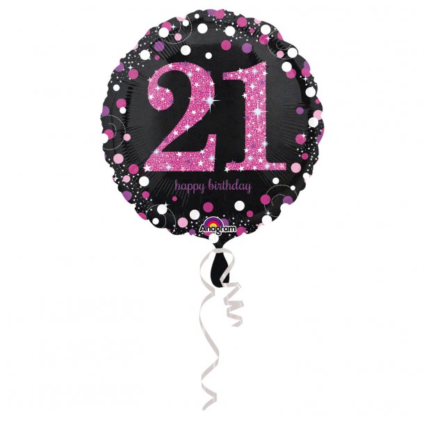 21 folie balloner sparkling pink