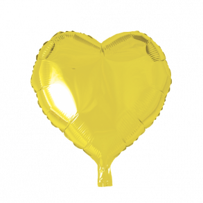 Folie ballon Hjerte 46 cm GUL