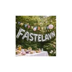 Ballongset, Silver "FASTELAVN" 40 cm