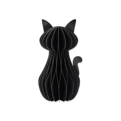 Svart karnevalskatt, bikakeformad, 20 cm