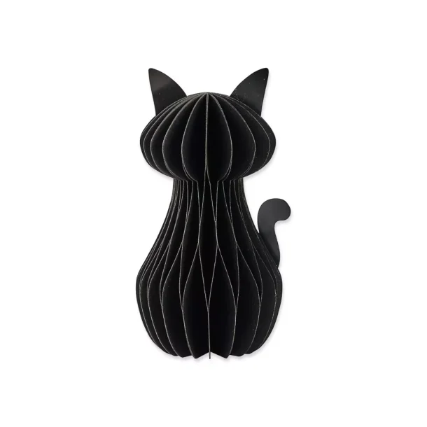 Svart karnevalskatt, bikakeformad, 20 cm