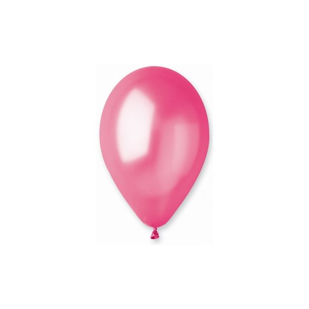 Ballon Metallic Pink, 10 stk. 