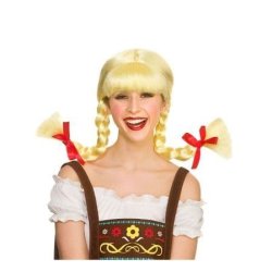 Oktoberfest paryk - Funny beer girl