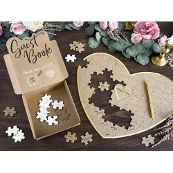 Gstbok som ett pussel