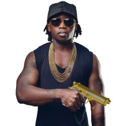 Pistol i guldglitter