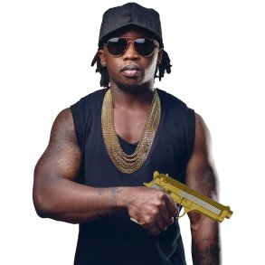 Pistol i guldglitter