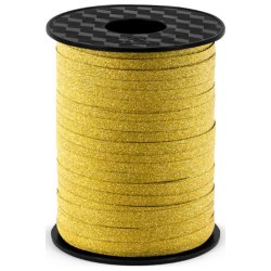 Presentband 225 m Glitter guld