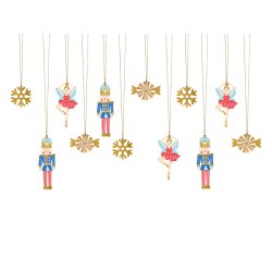 Presentetiketter till jul - Nutcracker - 12 st.