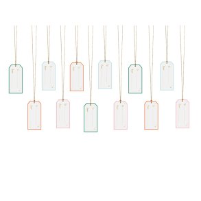 Gavemrker - manilla til jul 12 stk.