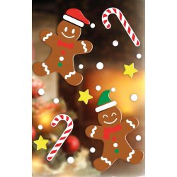 Julfnsterdekoration med trtman