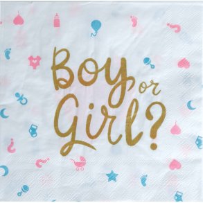Boy or Girl servietter 