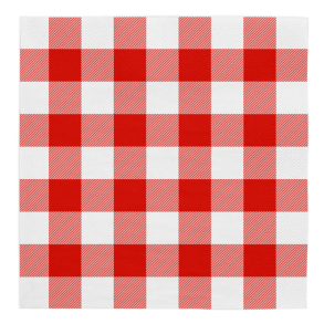 R�da och vita rutiga servetter - Gingham