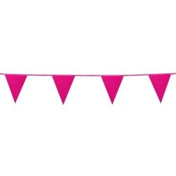 Flagggirlang med 12 flaggor i Glitter-pink
