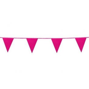 Flagbanner med 12 flag i Glitter-pink