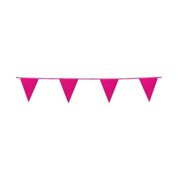 Flagbanner med 12 flag i Glitter-pink