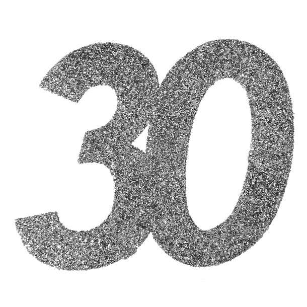 Tal konfetti stor 30 SLV