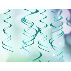 Swirls dekoration metallic 5 stk