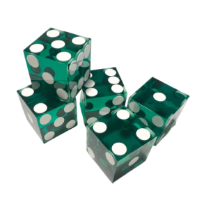 Terninger D6 akryl Casino - Grn