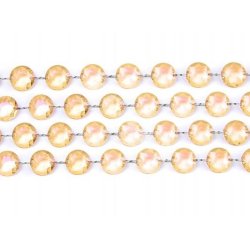 Diamant guirlande med gyldne plastdiamanter