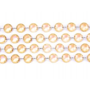 Diamant guirlande med gyldne plastdiamanter