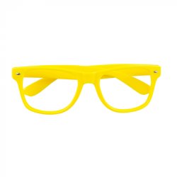Neonbrille uden glas i gul