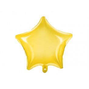 Folieballon stjerne Neon Gul plastfolie