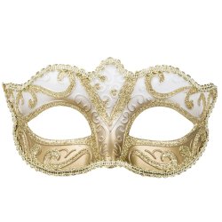 jenmaske Felina i hvid-guld