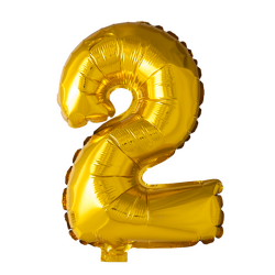 Folie Siffror ballong i GULD 102 cm
