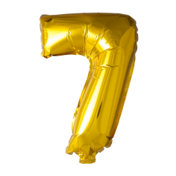 Folie Siffror ballong i GULD 102 cm