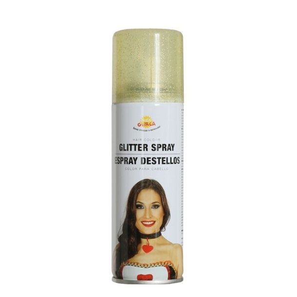 Hrspray glitter i guld