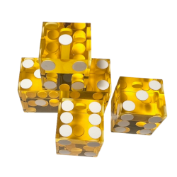 Terninger D6 akryl Casino - Gul
