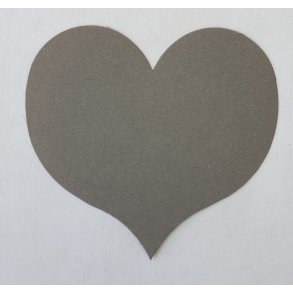 Bordkort hjerte i granitgr