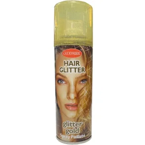 Hrspray glitter i guld