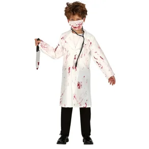 Blodig lgekittel og maske til brn