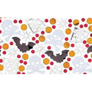 Halloween Konfetti, flagermus og kranie