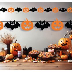 Girlang med fladdermus-pumpa