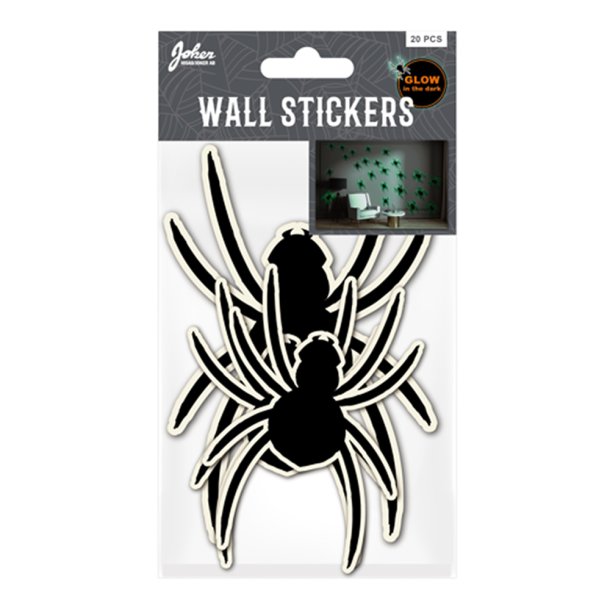 Edderkoppe wallstickers, Glow in the Dark