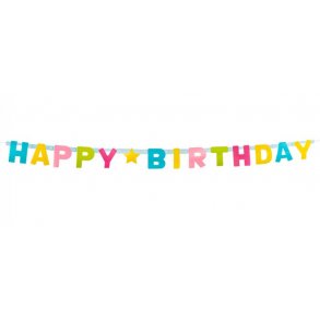 Happy Birthday banner i pastellfrger