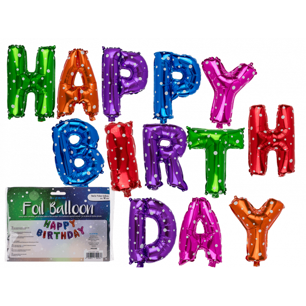Happy Birthday Folieballon st Multi