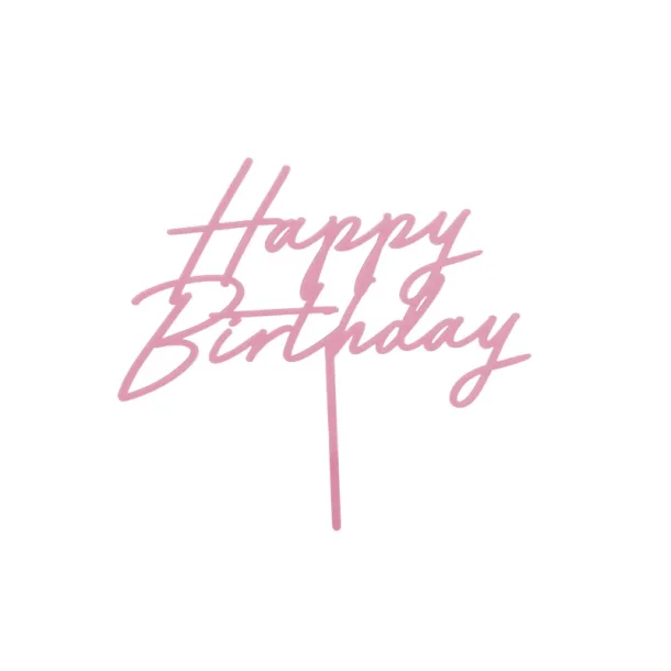 Happy Birthday kage pynt - Lyserd
