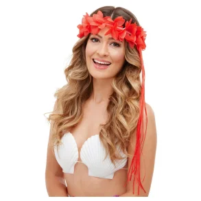 Hawaii hovedkrans med blomster og bnd