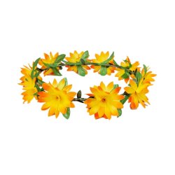 Hawaiiansk krans med gula blommor