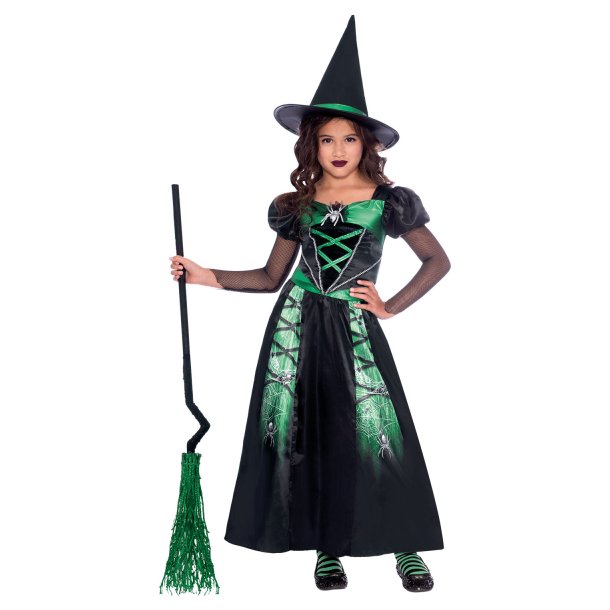 Hekse kostume til Pige - Spider Witch