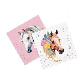 Heste servietter - Flowers