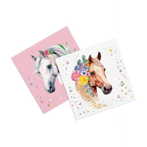 Heste servietter - Flowers