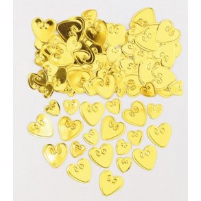 Konfetti guldhjerter