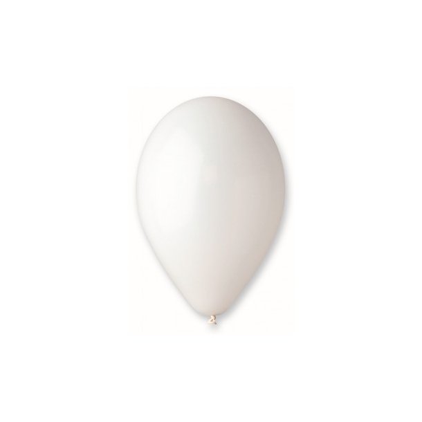 Ballon Metallic Hvid, 10 stk. 