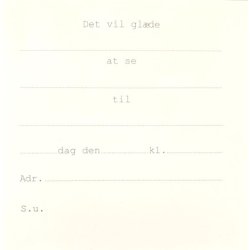 Indbydelse til med butterfly