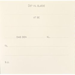 Indbydelse i hvid med iriserende print