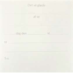 Indbydelse i mrk bl med guldprint